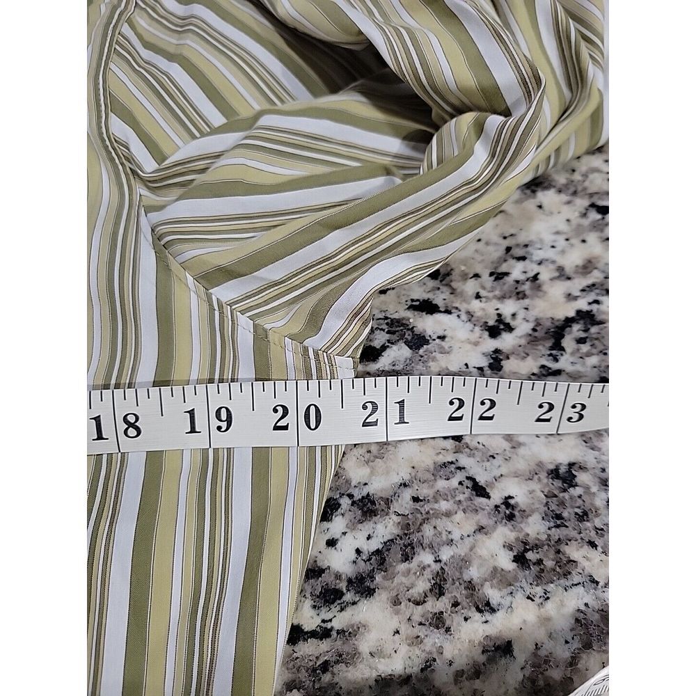 Men's DKNY Shirt - Small‎ - Striped - Gold/white - Picture 6 of 7
